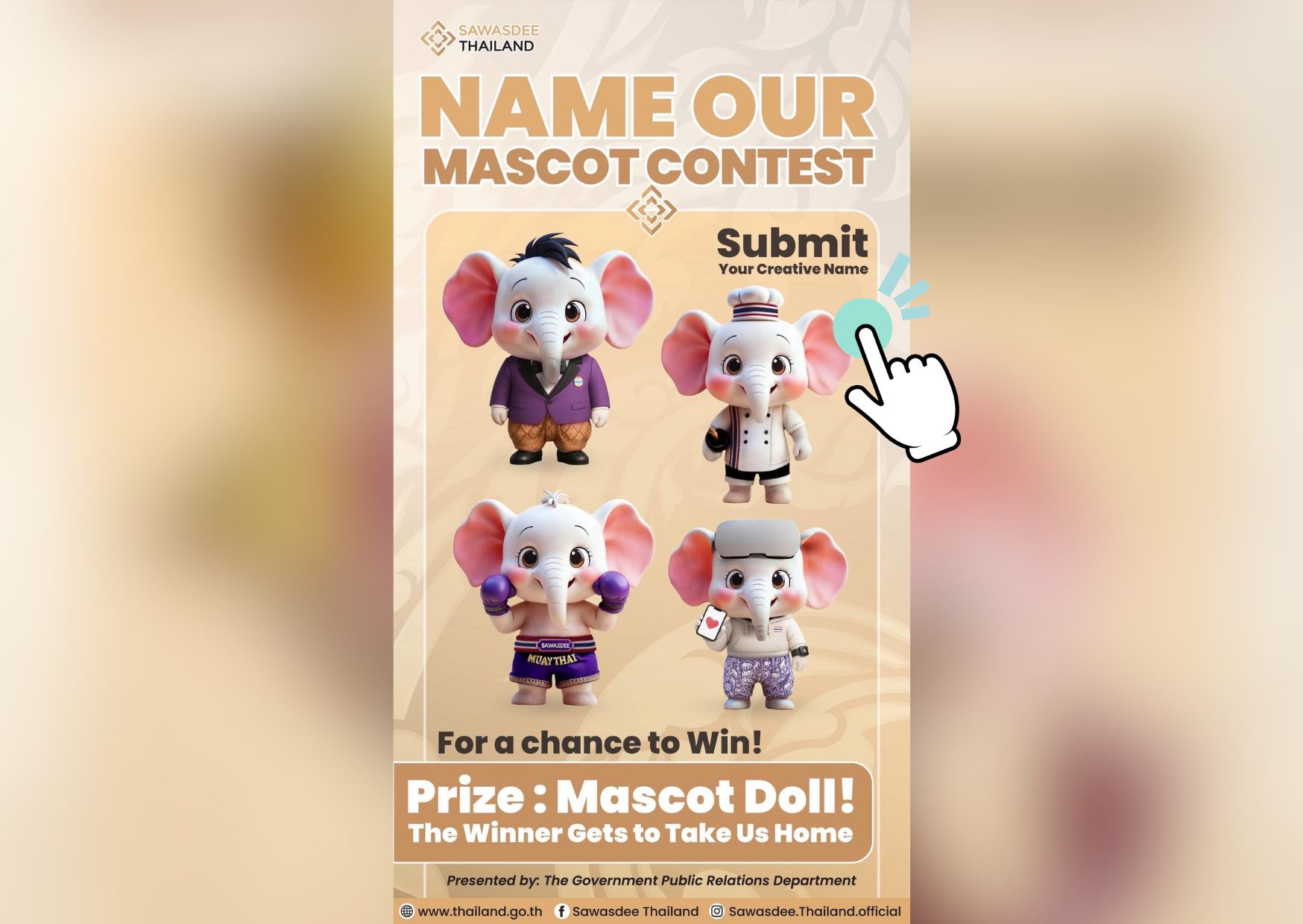 Sawasdee Thailand Website Mascot Naming