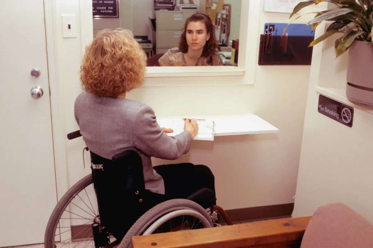 The registration and submission of an application to receive disability allowance