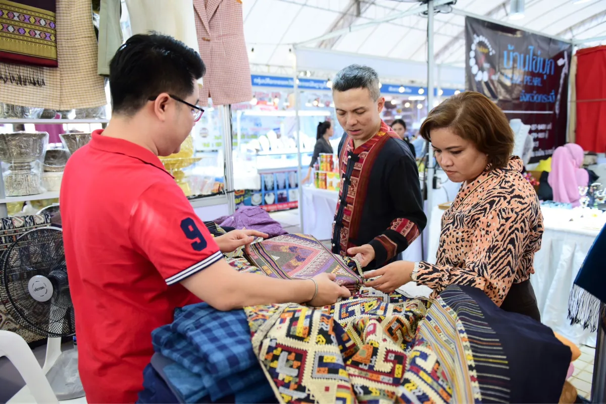 Die Messe für den Handel entlang der Grenze zwischen Sa Kaeo, Nong Khai und Narathiwat, Juni bis August 2023.