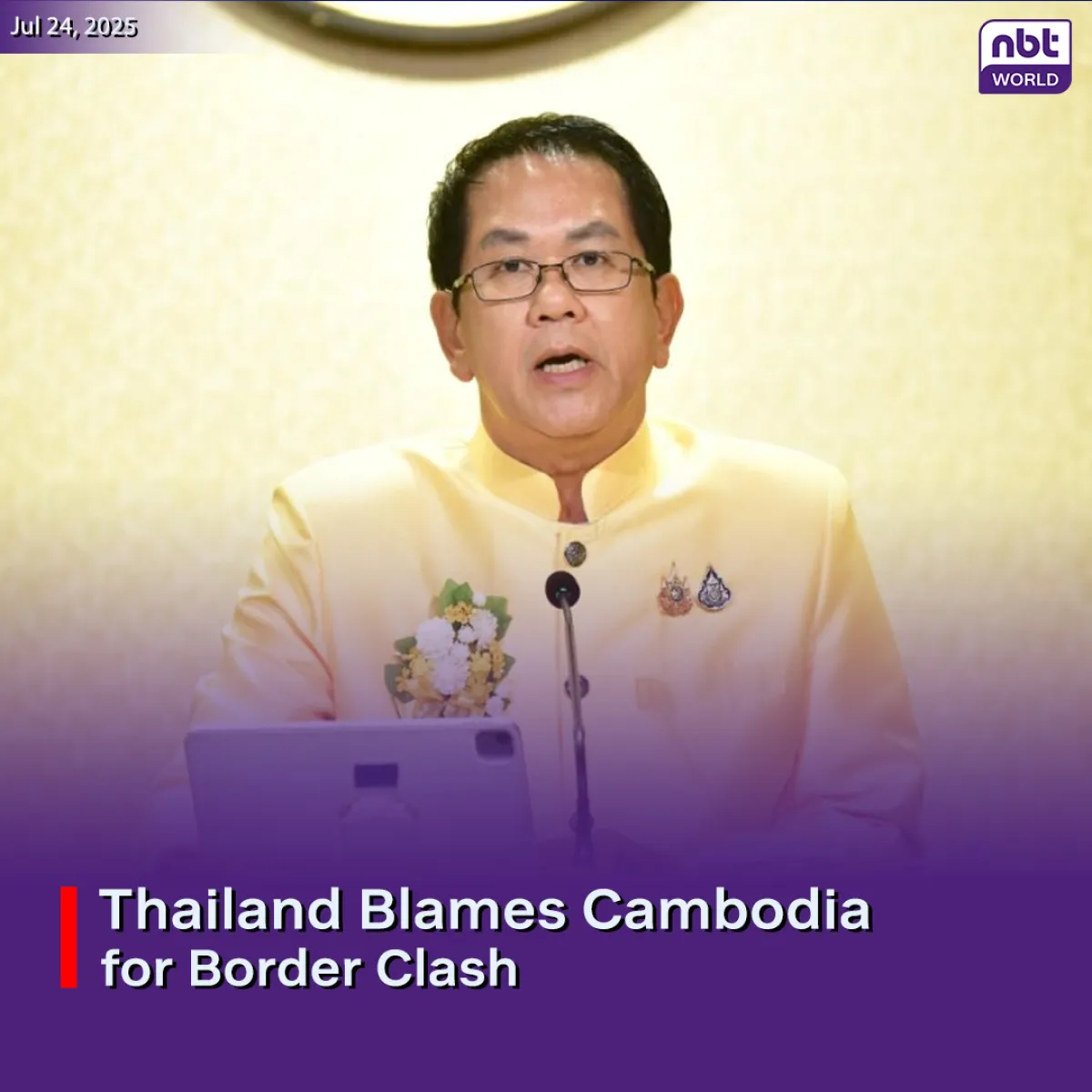 Thailand Blames Cambodia for Border Clash