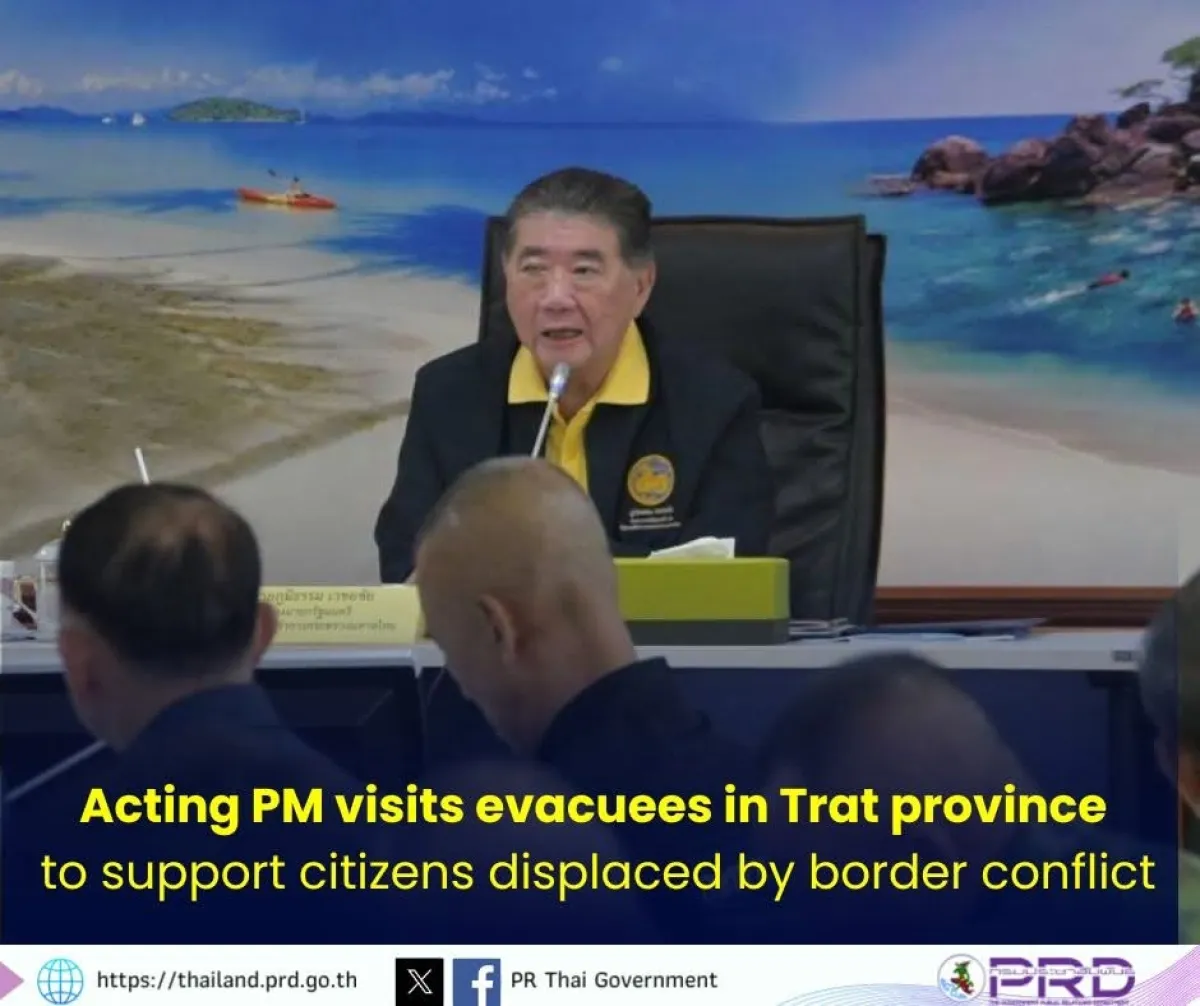 Acting PM Visits Evacuees in Trat Province