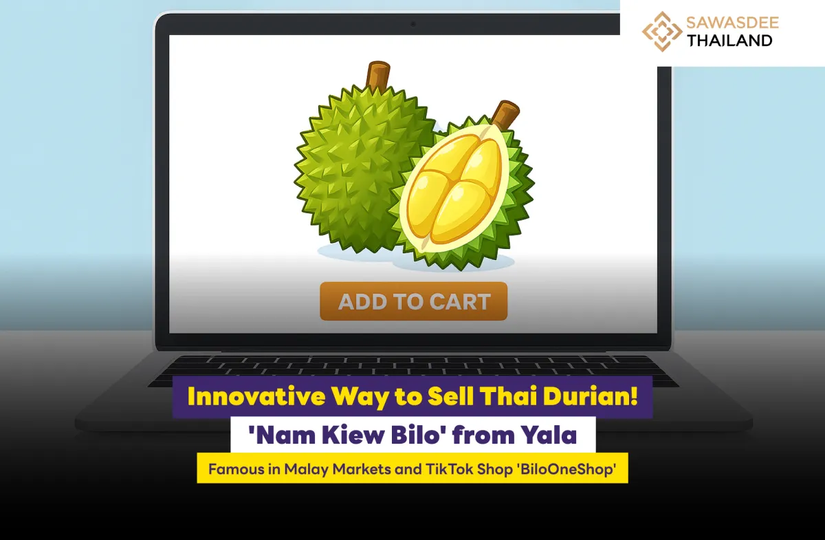 Innovative Way to Sell Thai Durian! 'Nam Kiew Bilo' from Yala Famous in Malay Markets and TikTok Shop 'BiloOneShop'