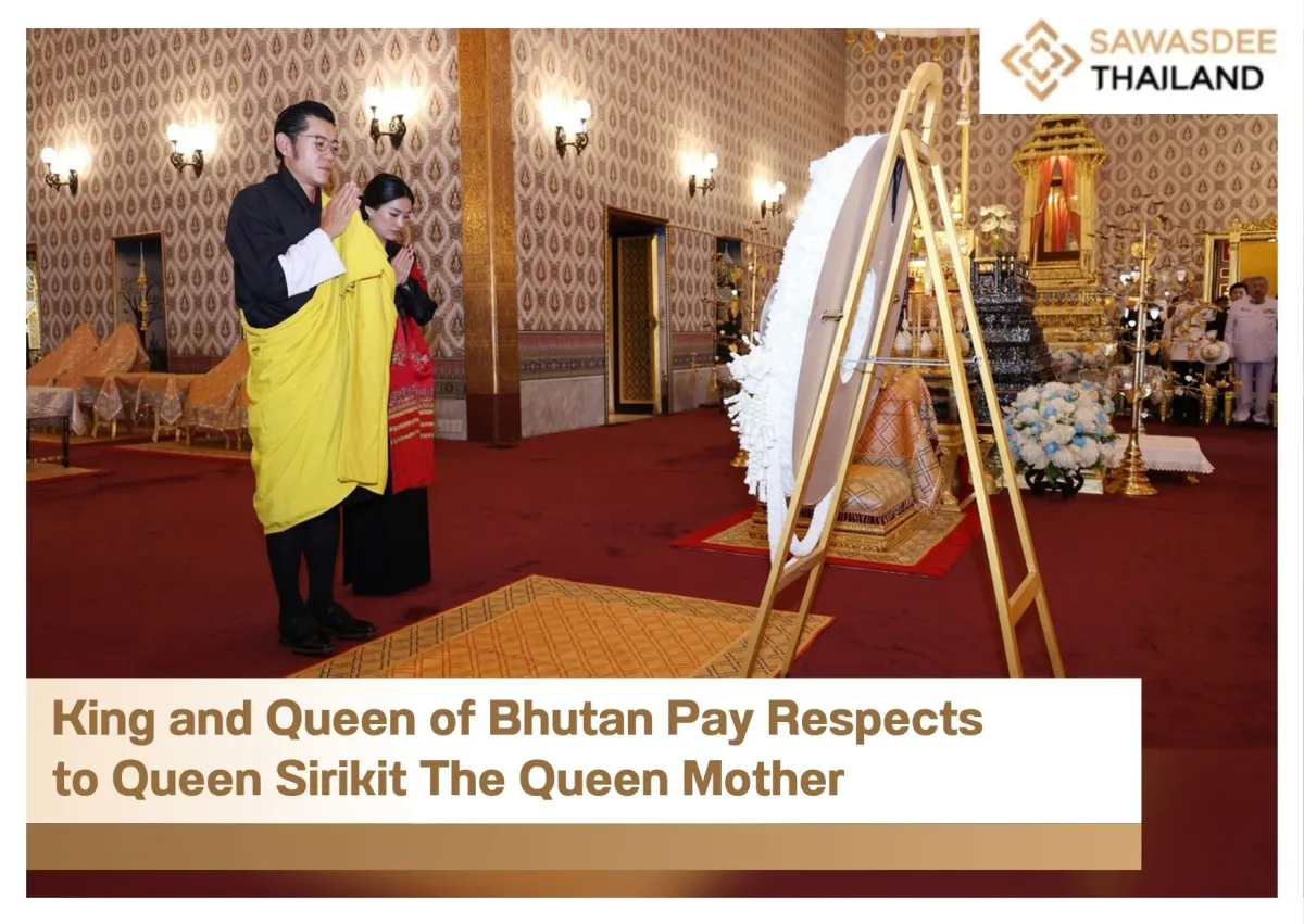 King and Queen of Bhutan Pay Respects to Queen Sirikit The Queen Mother