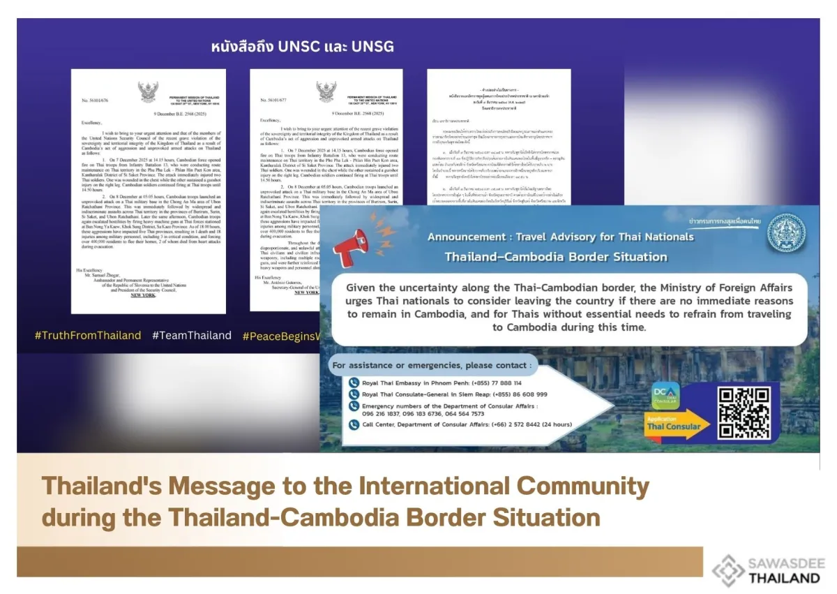 Thailand's Message to the International Community during the Thailand-Cambodia Border Situation