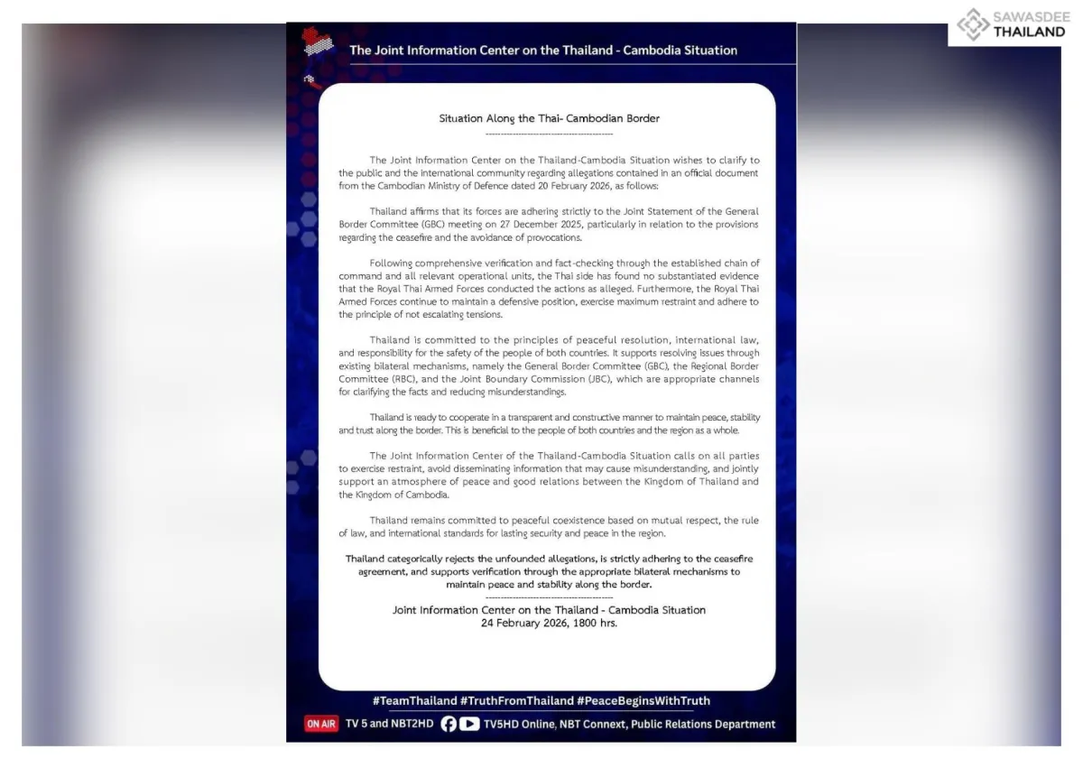 Situation Along the Thai- Cambodian Border