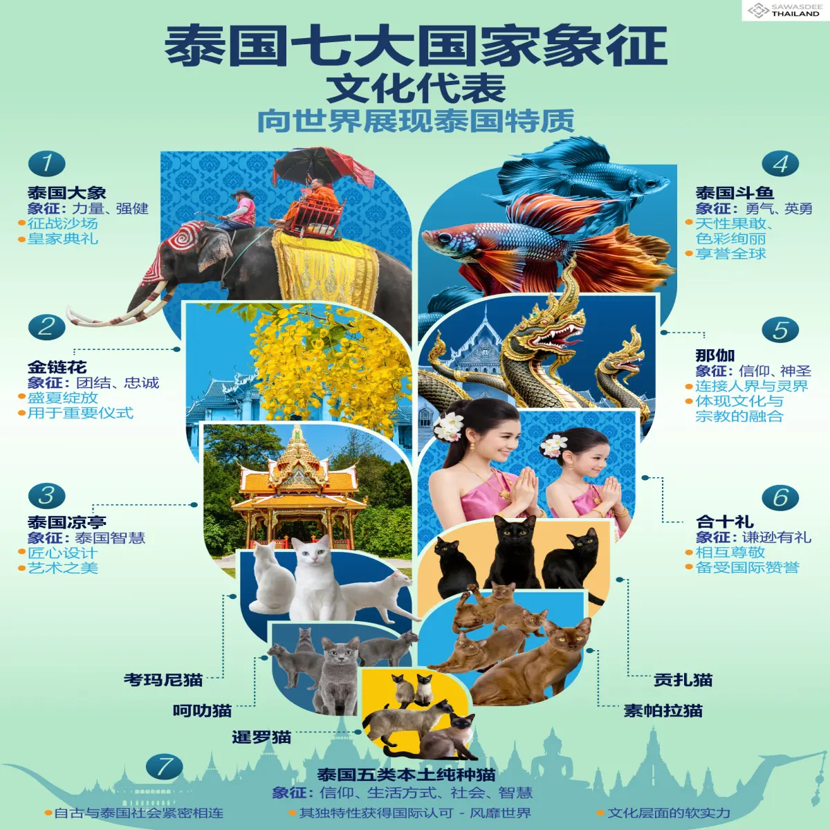 泰国七大国家象征 文化代表 向世界展现泰国特质