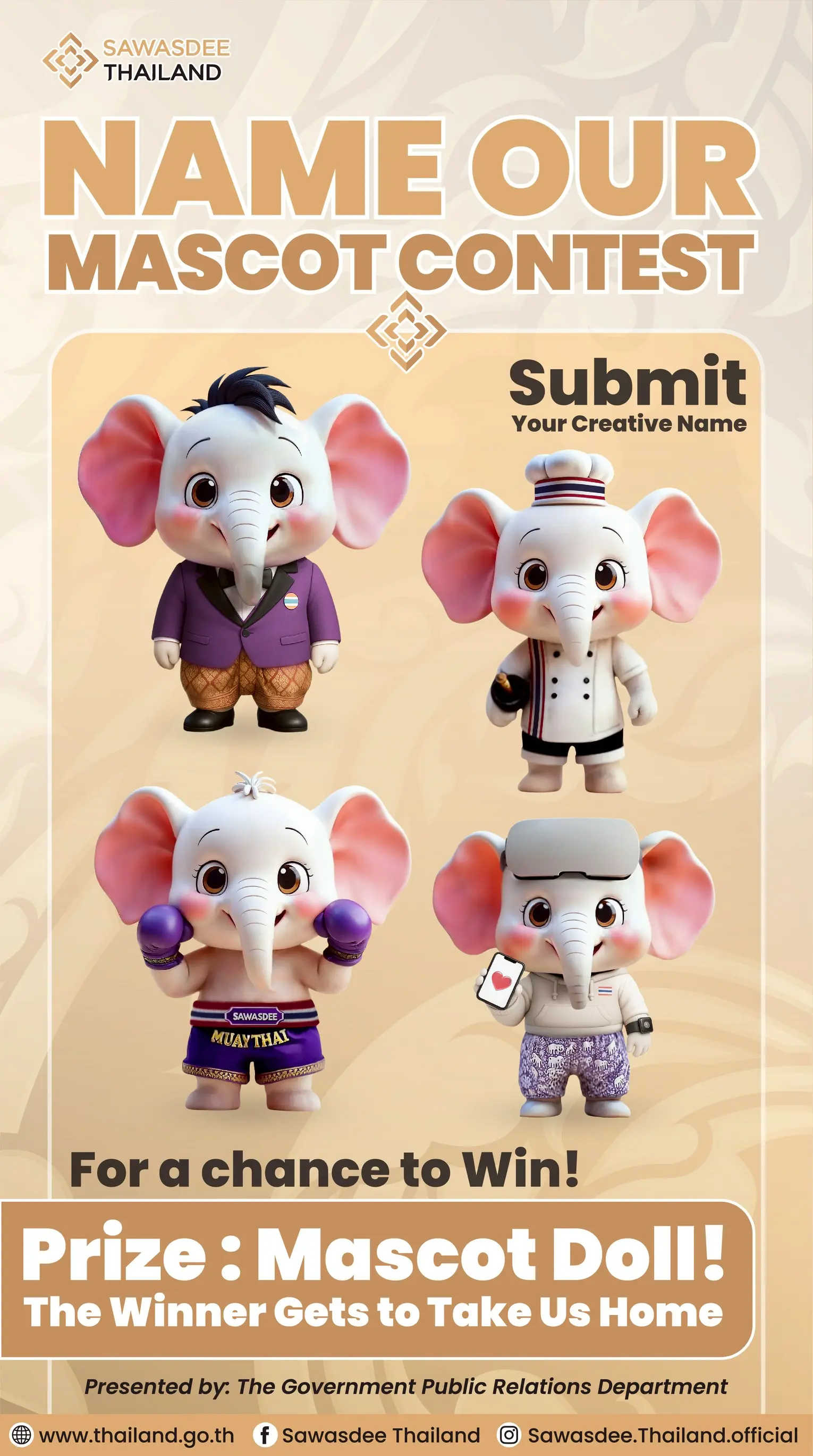 "NAME ME PLEASE!" – Win a Mascot Doll.