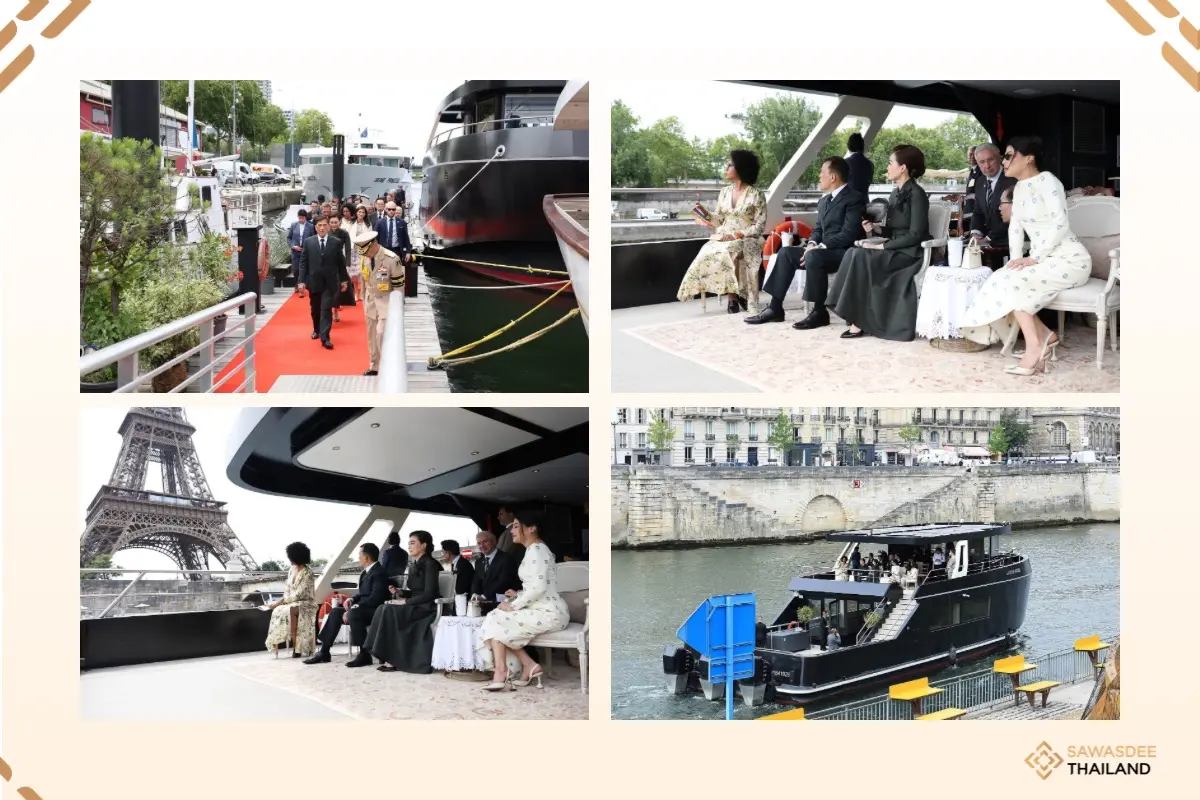 Thai King, Queen, and Princess Sirivannavari Visit Seine River