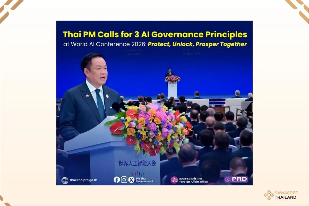 Thai PM Calls for 3 AI Governance Principles at World AI Conference 2026